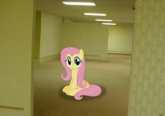 Fluttershy from My Little Pony in the Backrooms